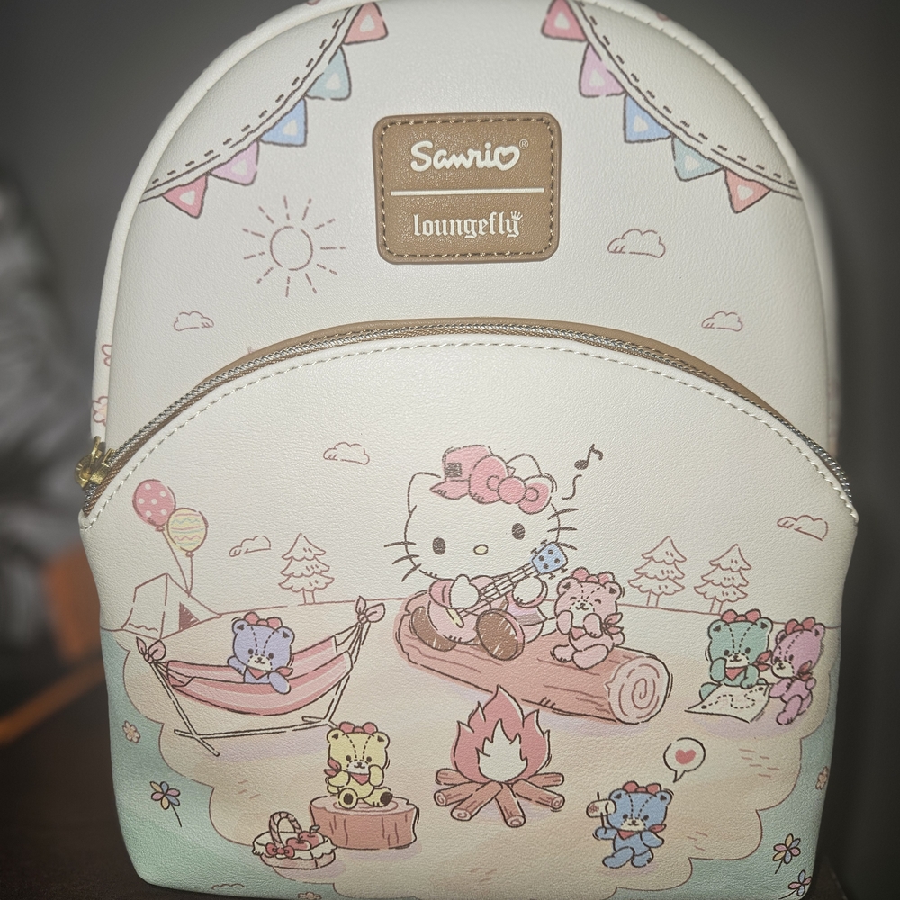 Loungefly Hello Kitty Camping Backpack - Cream